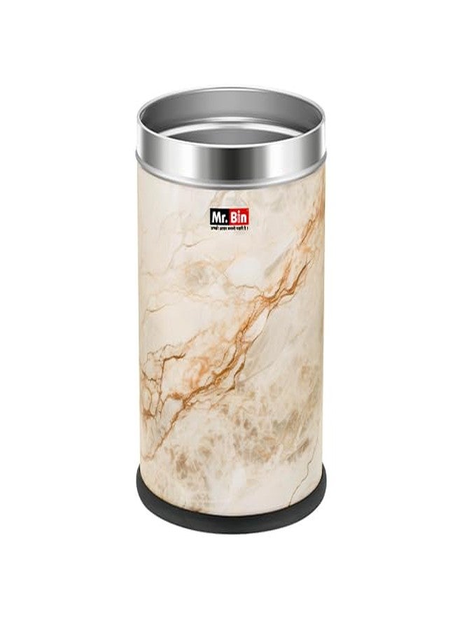 Mr. Bin Stainless Steel Rock Dustbin | Perforated Stainless Steel | 8" x 12" Garbage Bin | SS 202 Modular Trash Can | Round-Shape Dustbin for Home, Bathroom, Kitchen & Office | 5 Liter - Image 1